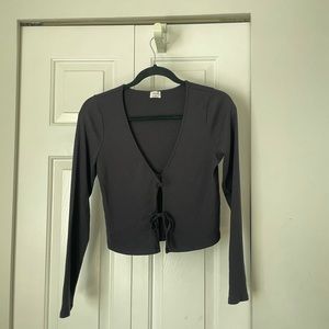 Aritzia Wilfred only tie front shirt